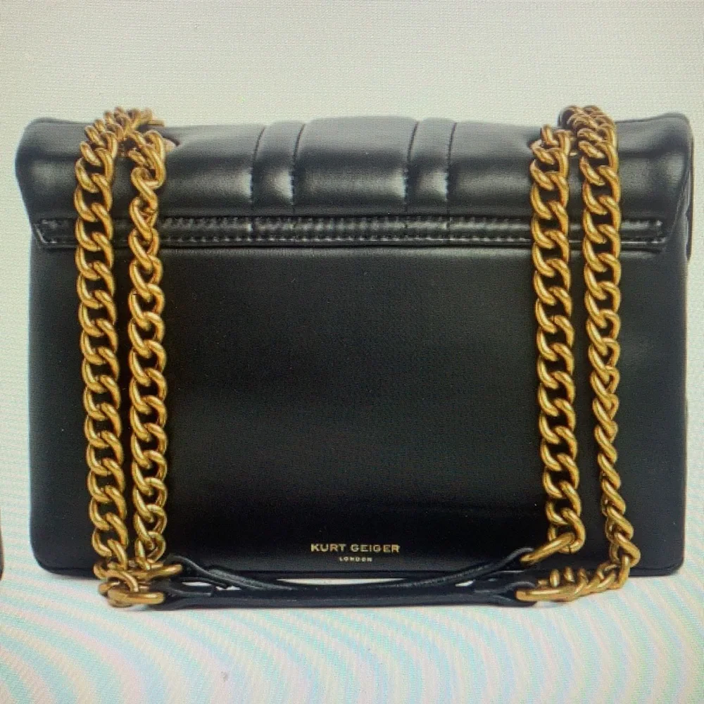 - - KURT GEIGER LONDON KENSINGTON LEATHER  SHOULDER BAG - Picture 5 of 15